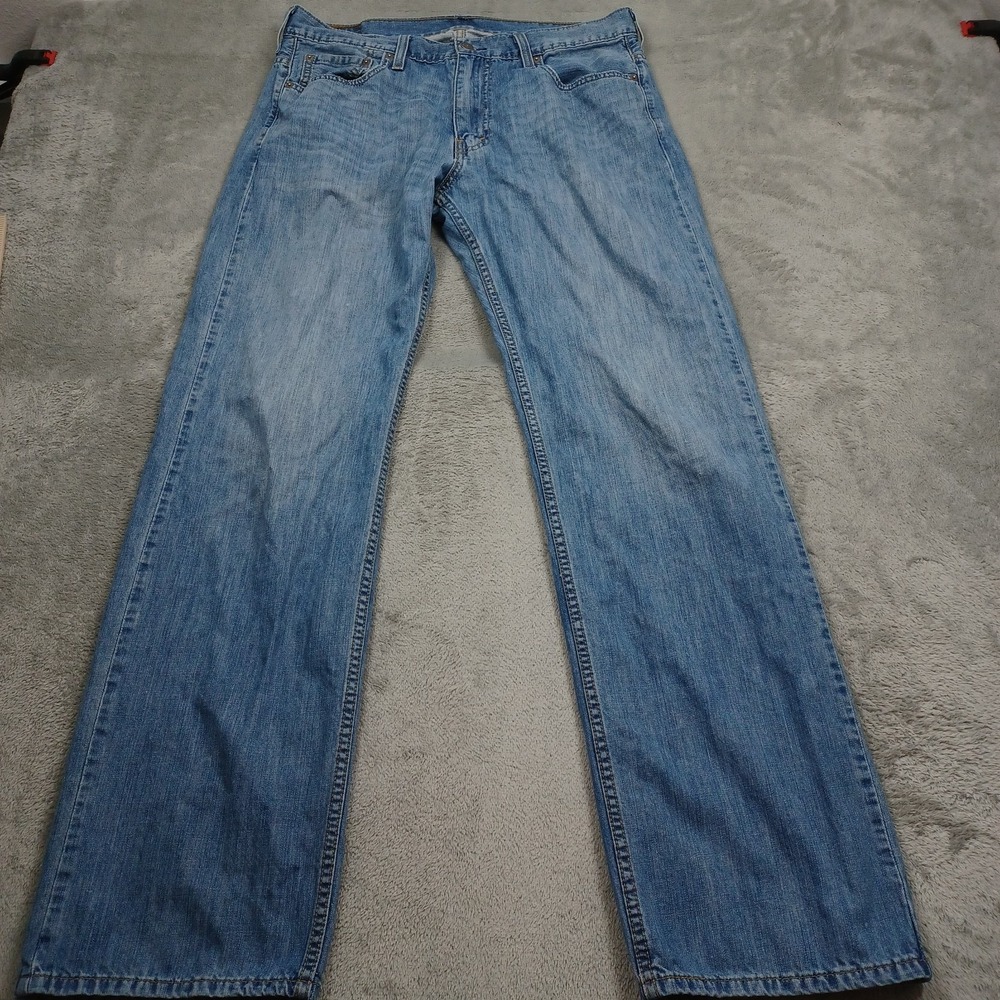 Levis 569 Jeans Mens 34x34 Blue Denim Loose Fit Straight Casual Pockets